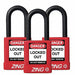 D8963 Lockout Padlock KA Red 1-3/4 H PK3