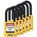 D8964 Lockout Padlock KA Yellow 1-3/4 H PK6