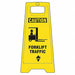 Floor Sign Yellow Polypropylene 24 in H