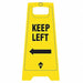 Floor Sign Yellow Polypropylene 24 in H