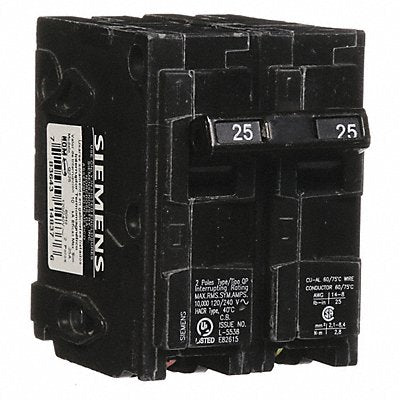 Circuit Breaker 25A Plug In 120/240V 2P