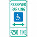 ADA Handicapped Parking Sign 24 x 12 