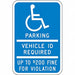 ADA Handicapped Parking Sign 18 x 12 