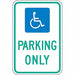 ADA Handicapped Parking Sign 18 x 12 