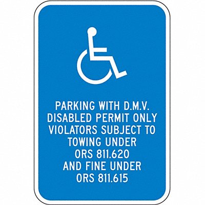 ADA Handicapped Parking Sign 18 x 12 