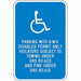 ADA Handicapped Parking Sign 18 x 12 