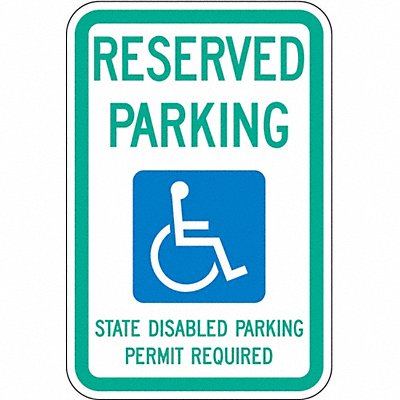 ADA Handicapped Parking Sign 18 x 12 