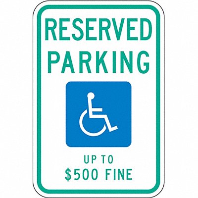 ADA Handicapped Parking Sign 18 x 12 