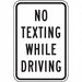 No Texting Traffic Sign 18 x 12 