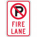 Fire Lane Parking Sign 18 x 12 