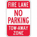 Fire Lane No Parking Sign 18 x 12 