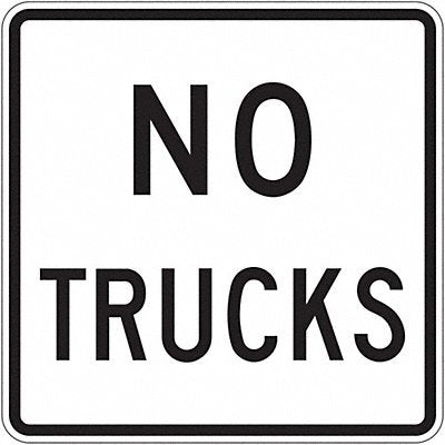 No Trucks Traffic Sign 24 x 24 