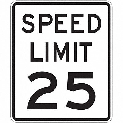 Speed Limit 25 Traffic Sign 24 x 18 