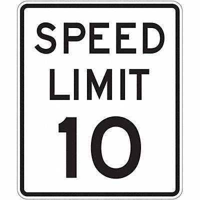 D9757 Speed Limit 10 Traffic Sign 24 x 18 