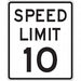 D9757 Speed Limit 10 Traffic Sign 24 x 18 