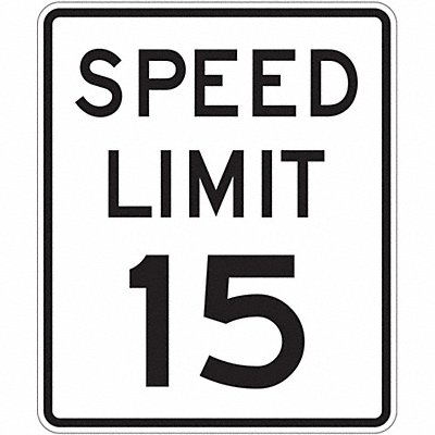 D9758 Speed Limit 15 Traffic Sign 24 x 18 