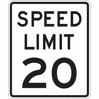 Speed Limit 20 Traffic Sign 24 x 18 