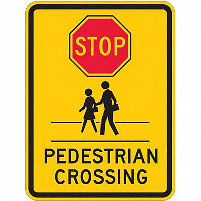 Pedestrian Crossing Traffic Sign 24 x18 