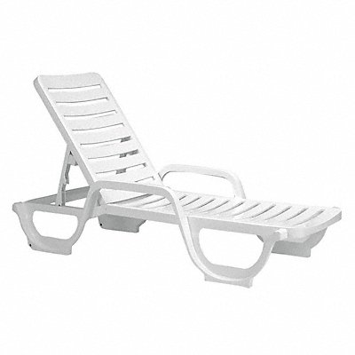 Chaise Lounge Adjustable White