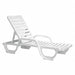 Chaise Lounge Adjustable White