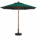 7ft Wooden Market Umbrella Forest Green