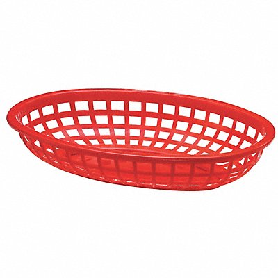 Food Serving Basket 6 3/16 in W Red PK36
