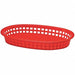 Food Platter Basket 7 3/16 in W Red PK36