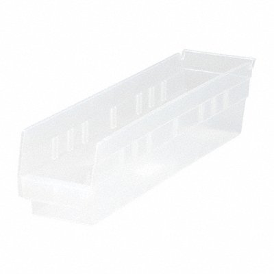 Shelf Bin Clear Polypropylene 4 in