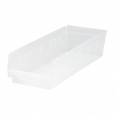 Shelf Bin Clear Polypropylene 4 in