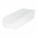 Shelf Bin Clear Polypropylene 4 in