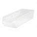 Shelf Bin Clear Polypropylene 4 in