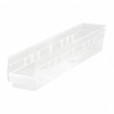 Shelf Bin Clear Polypropylene 4 in