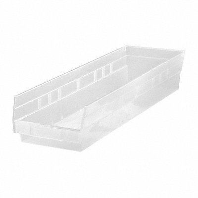 Shelf Bin Clear Polypropylene 4 in