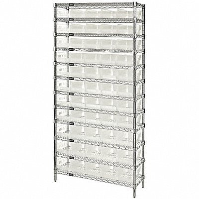 G7061 Bin Shlvng 12inx74inx36in Clear