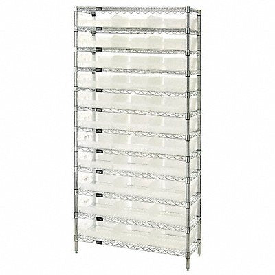 Bin Shlvng 24inx74inx36in Clear