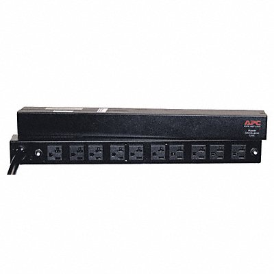 PDU 20A 10 Outlet 12 ft Black