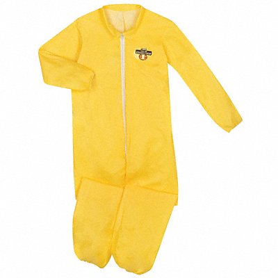 Collared Coverall Elastic Yellow M