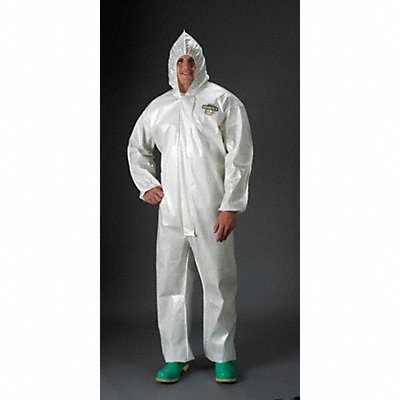 Hooded Coverall Elastic White 3XL