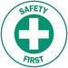 Hard Hat Emblem Label Green/White