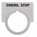 Legend Plate Emerg Stop Brushed Aluminum