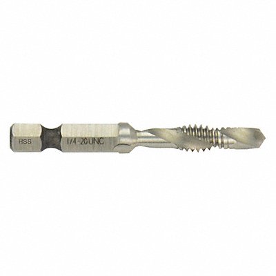 Drill/Tap/Countersink Bit 1/4-20x2-1/4 L