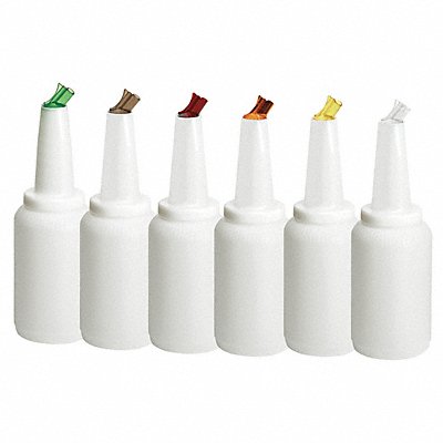 Container w/Pourer 4.8 Dia Plastic PK6