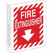 Fire Extinguisher Sign 12X9 WHT/R