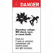 Hazardous Voltage Label 8in x 4.5in
