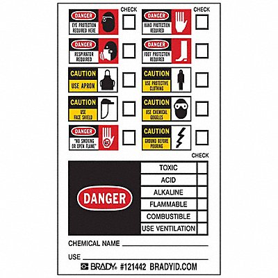 RTK Pictogram Label 5 in H 3 in W PK50