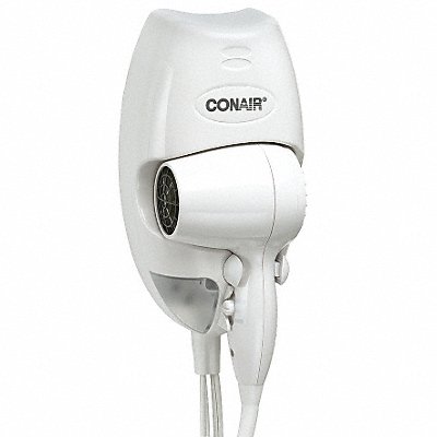 Hairdryer Wallmount White 1600 Watts