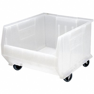 Mobile Bin Clear Polypropylene 12 in