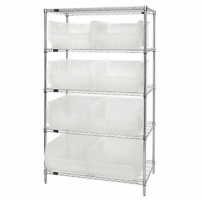 Bin Shlvng 24inx74inx42in Clear