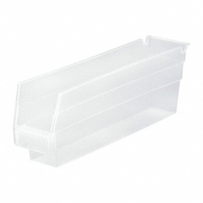 Shelf Bin Clear Polypropylene 4 in