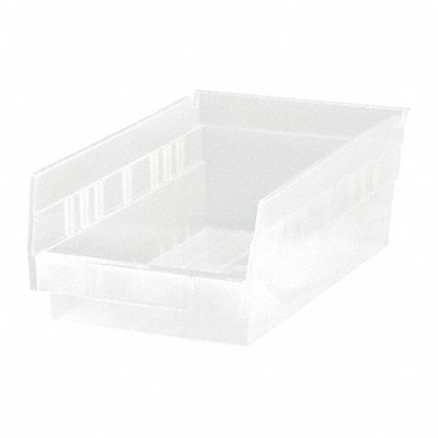 Shelf Bin Clear Polypropylene 4 in